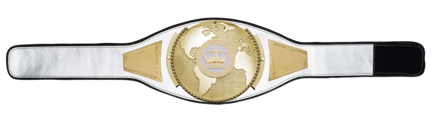 CHAMPIONSHIP BELT PROGLOBE/G/WHTGEMG - AVAILABLE IN 6+ COLOURS